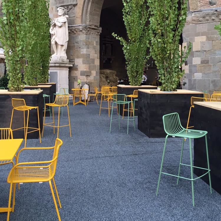 Pedrali Barstool NOLITA 3657, seat height 650mm, sage green powder coated for outdoor (VE100)