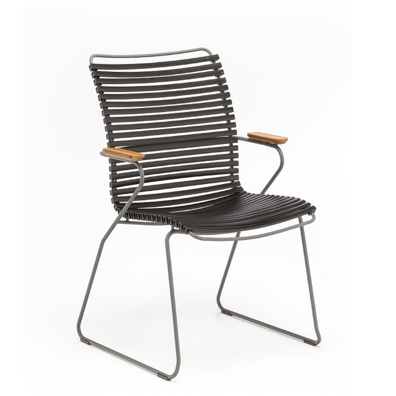 Houe CLICK Dining Chair Tall with Armrests in bamboo Black