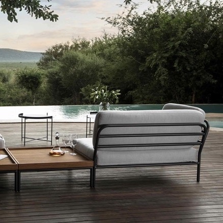 HOUE LEVEL Lounge Ottoman - Ash heritage/Dark Grey