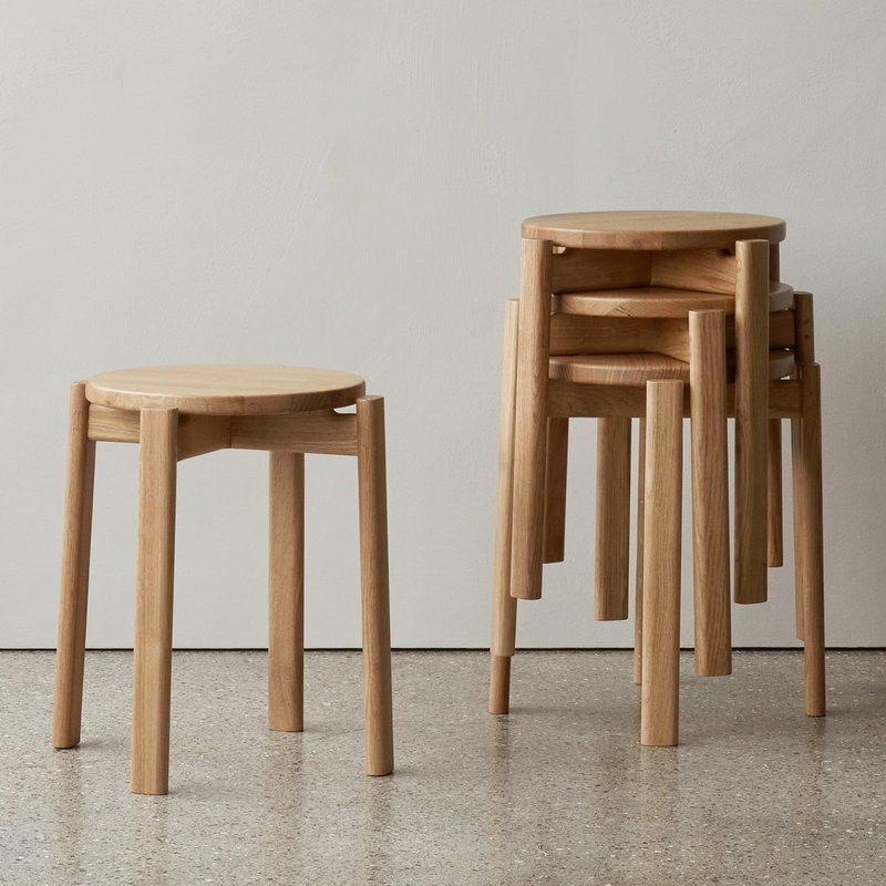 Audo Copenhagen Passage Stool, Natural Oak