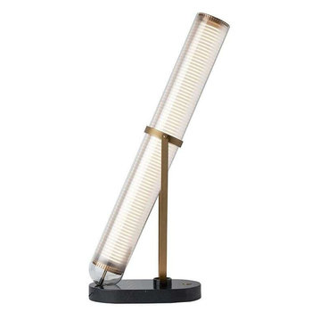 DCW editions La Lampe Frechin - Black Marble base, Gold Body