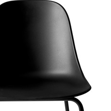 MENU Harbour Side Counter Chair, Black Steel Base Black Shell