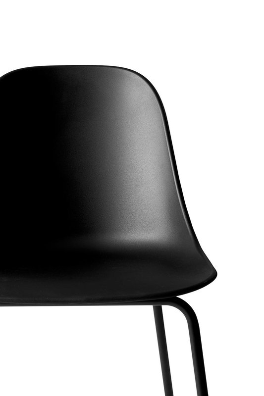 Audo Copenhagen Harbour Side Counter Chair, Black Steel Base Black Shell - SHOWROOM MODEL