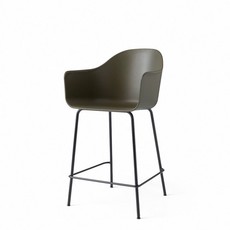 MENU Harbour Counter Chair, Black Base, Olive