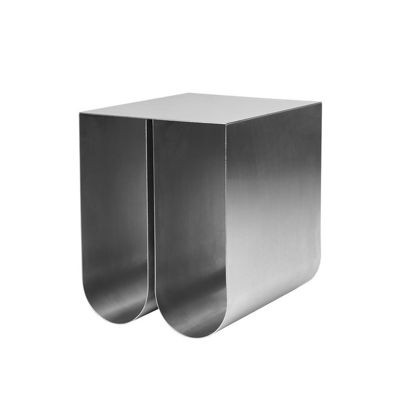 Kristina Dam Curved Side Table - Stainless Steel 