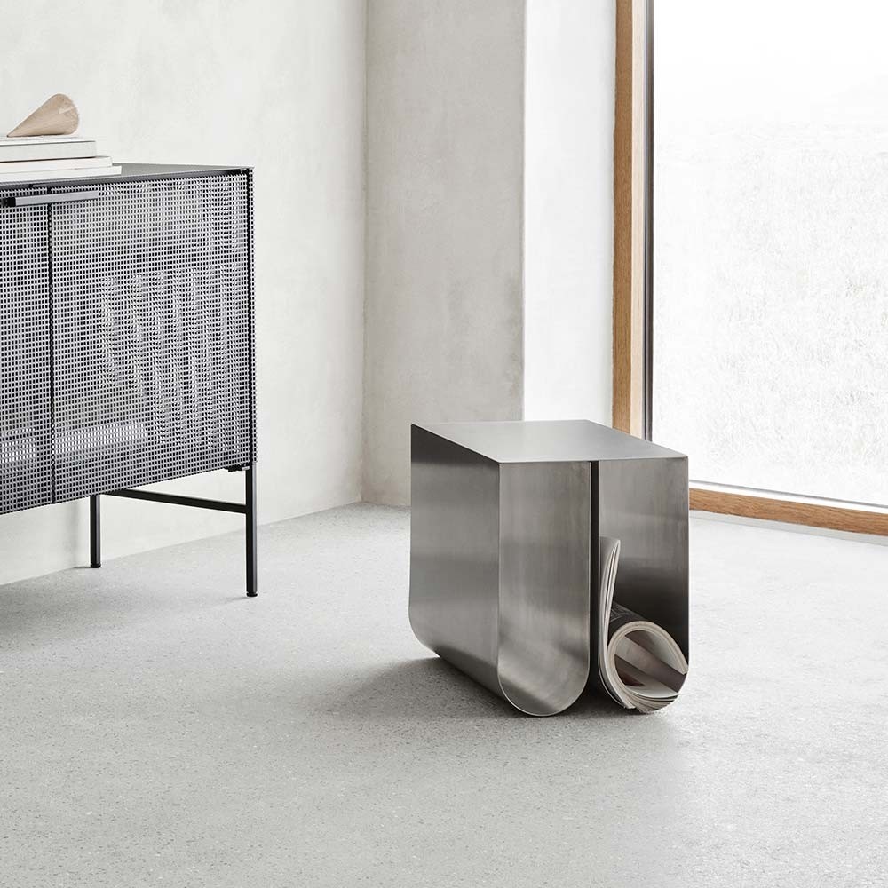 Kristina Dam Curved Side Table - Stainless Steel