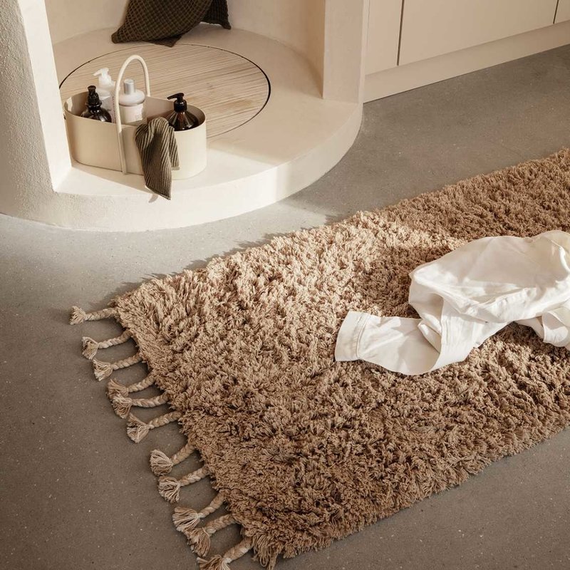 Ferm Living Amass Long Pile Runner - White Pepper