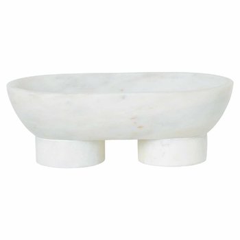 Ferm Living Alza Bowl - White Indian Banswara Marble