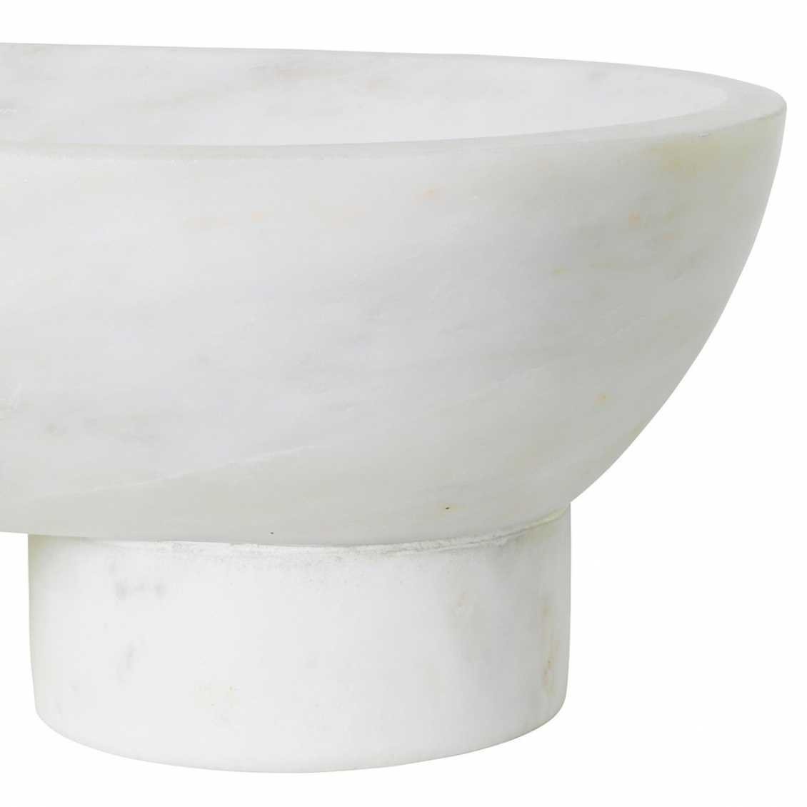 Ferm Living Alza Bowl - White Indian Banswara Marble