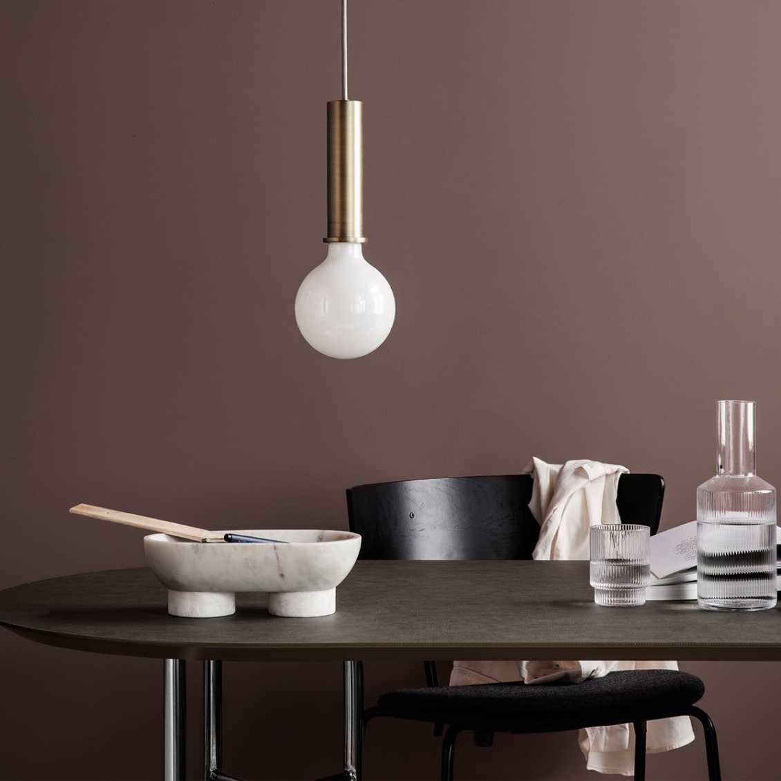 Ferm Living Alza Bowl - White Indian Banswara Marble