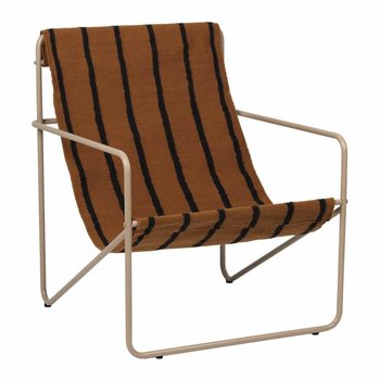 Ferm Living Desert Lounge Chair - Cashmere/Stripe