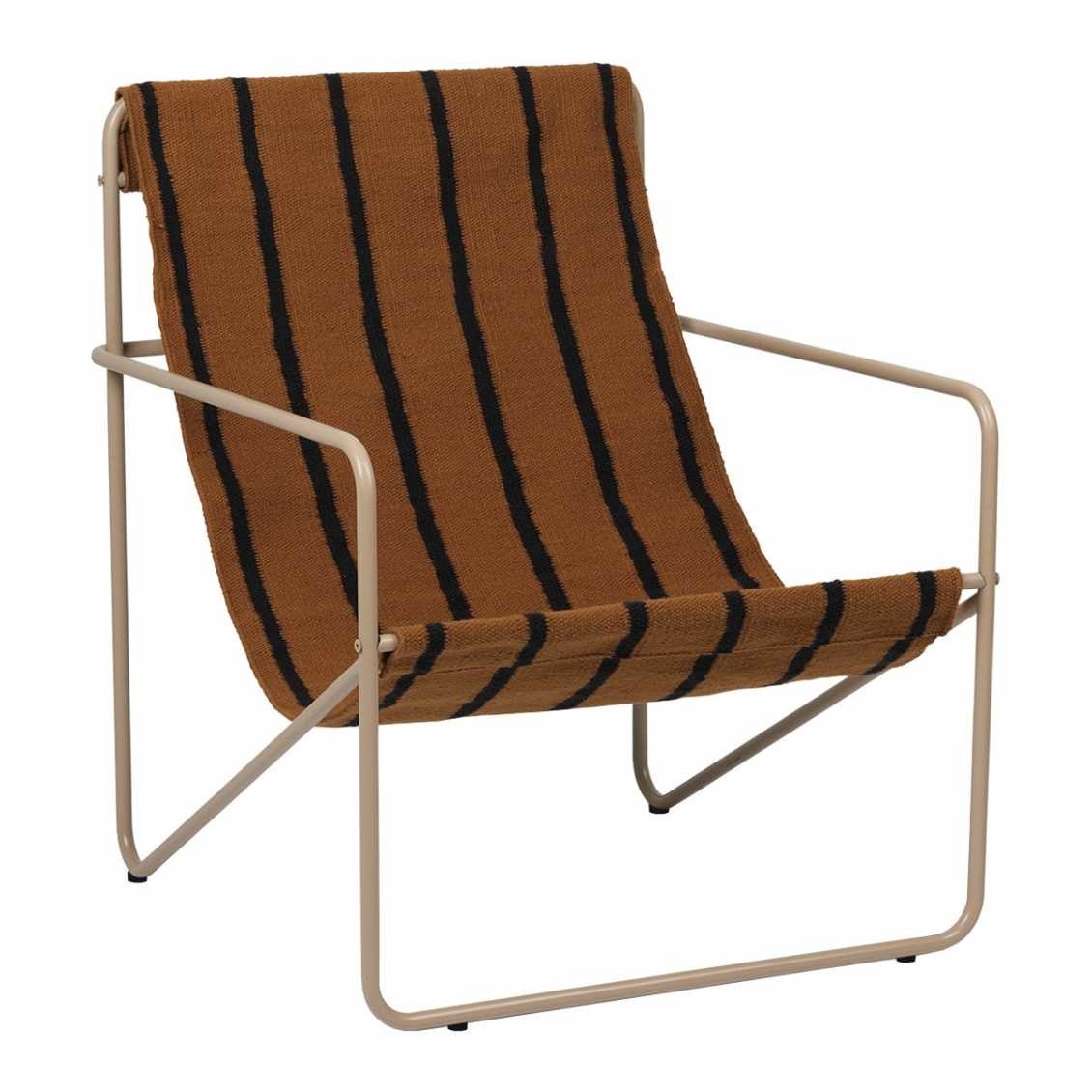 Ferm Living Desert Lounge Chair - Cashmere/Stripe
