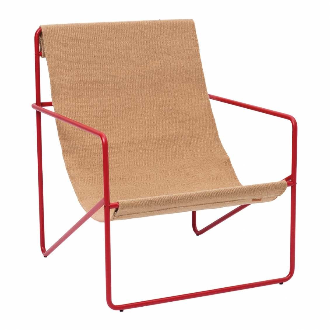Ferm Living Desert Lounge Chair - Poppy Red/Sand