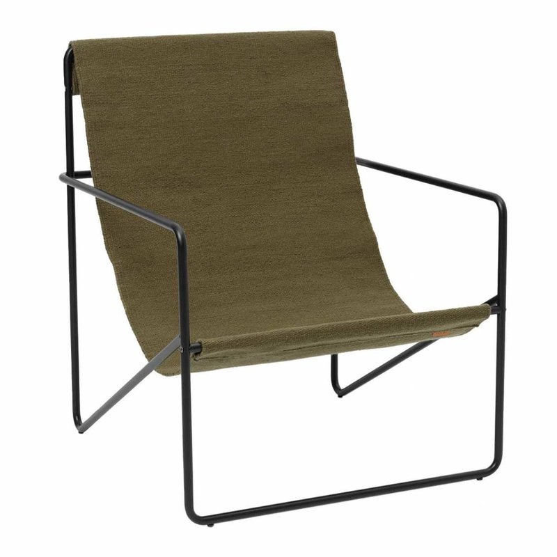Ferm Living Desert Lounge Chair - Black/Olive
