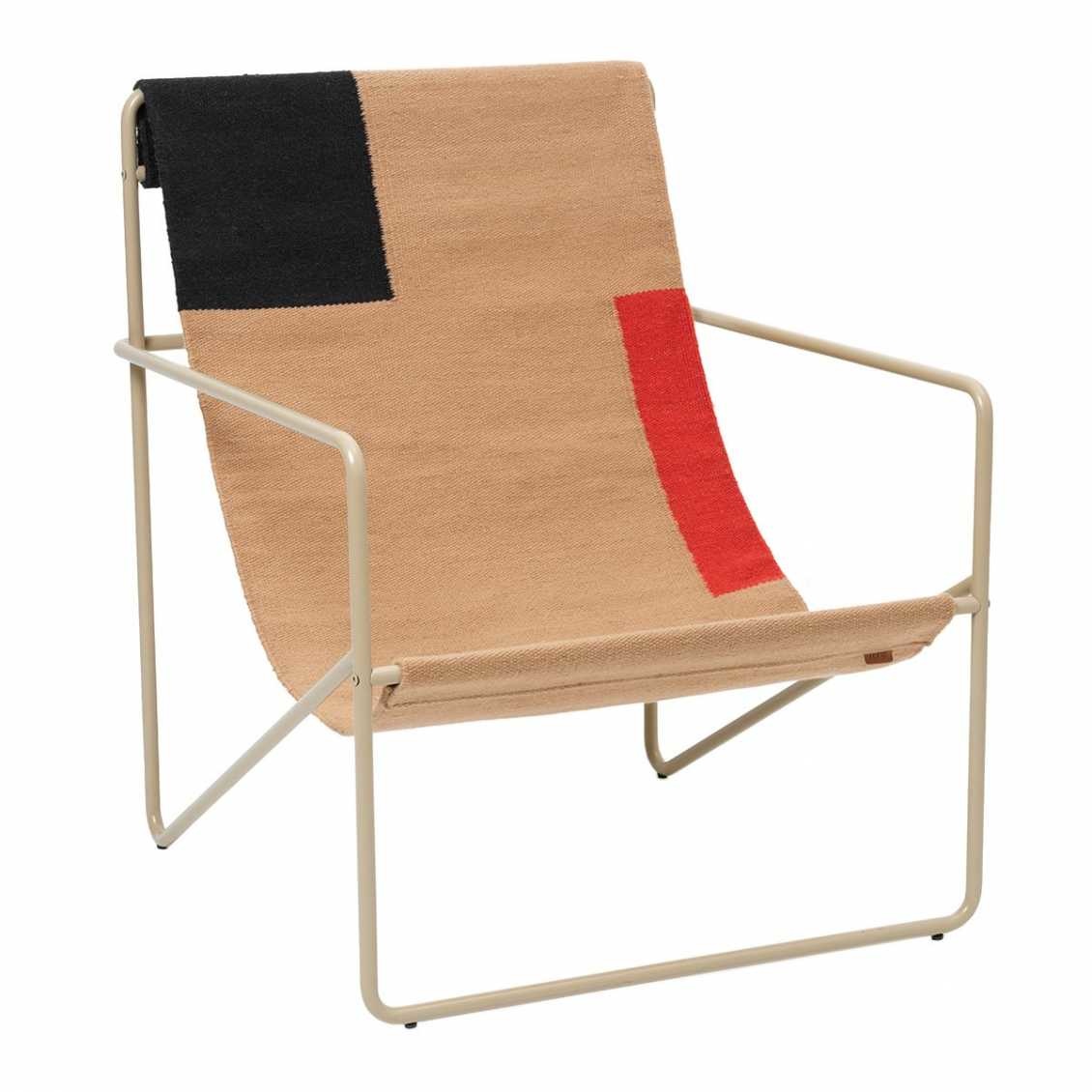 Ferm Living Desert Lounge Chair - Cashmere/Block