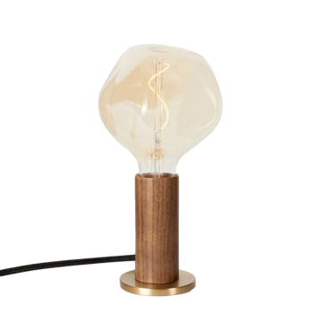 TALA Walnut Knuckle Table Lamp with Voronoi I Bulb