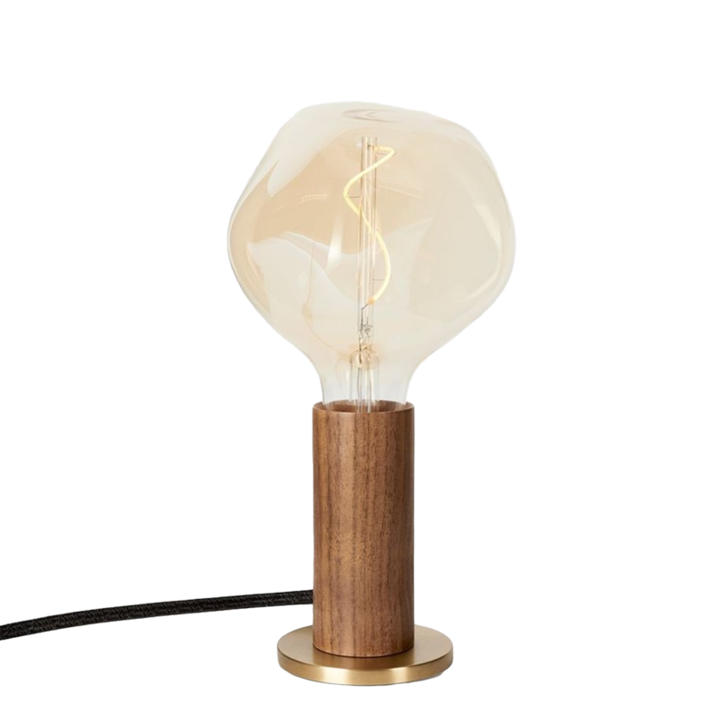 TALA Walnut Knuckle Table Lamp with Voronoi I Bulb