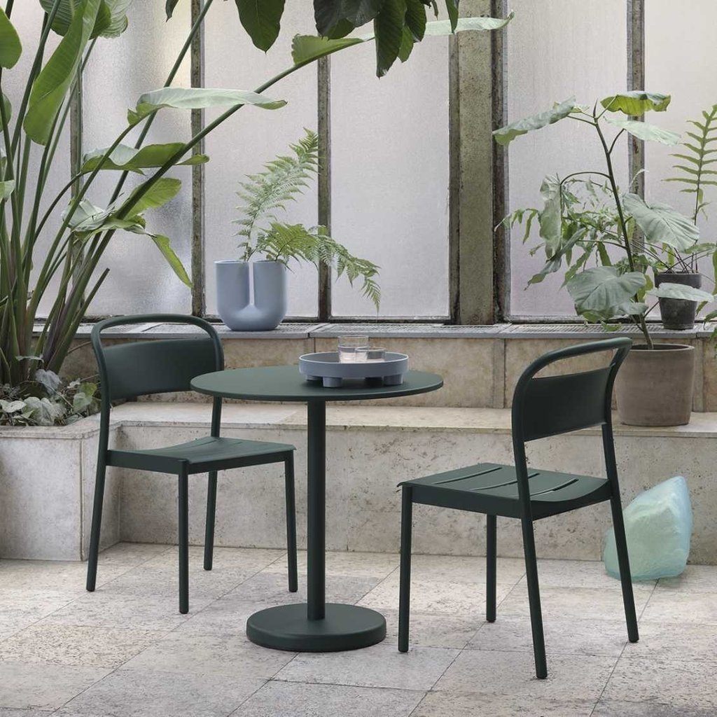 Muuto Linear Steel Side Chair - Dark Green - SHOWROOM MODEL - 1 AVAILABLE