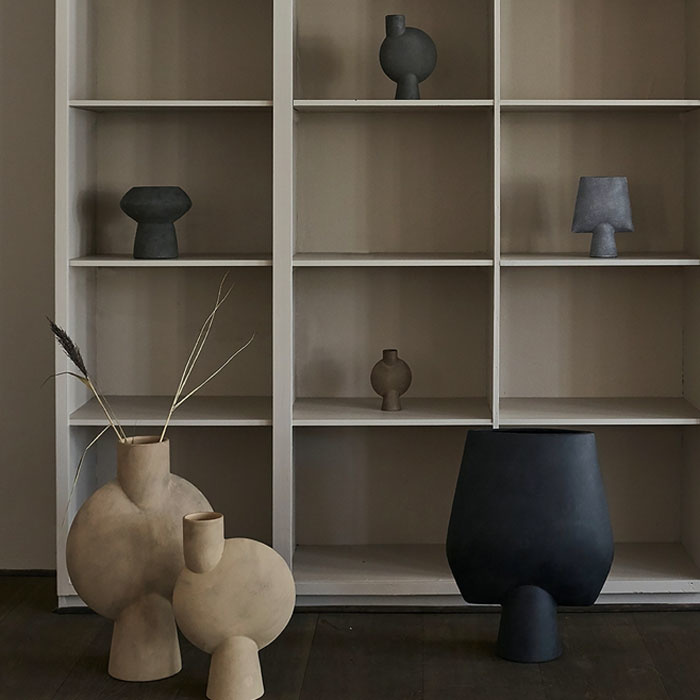 Sphere Vase Bubl, Medio - Coffee