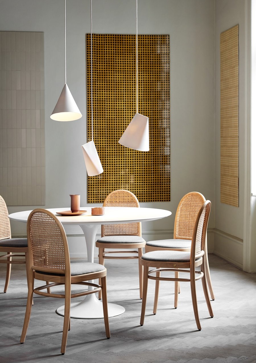 Moebe Ceramic Pendant - Narrow - White