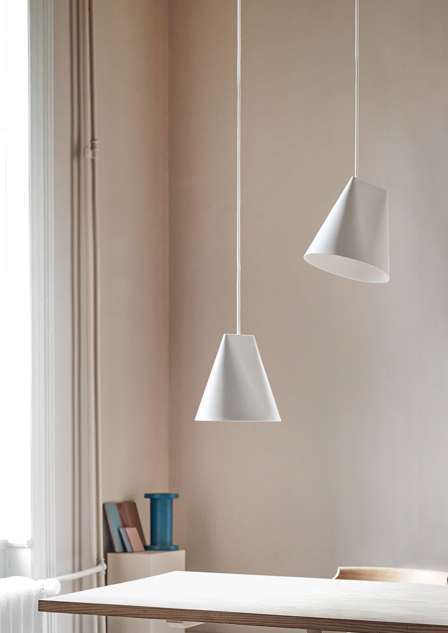 Moebe Ceramic Pendant - Wide - White