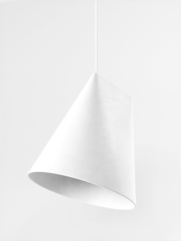 Moebe Ceramic Pendant - Wide - White