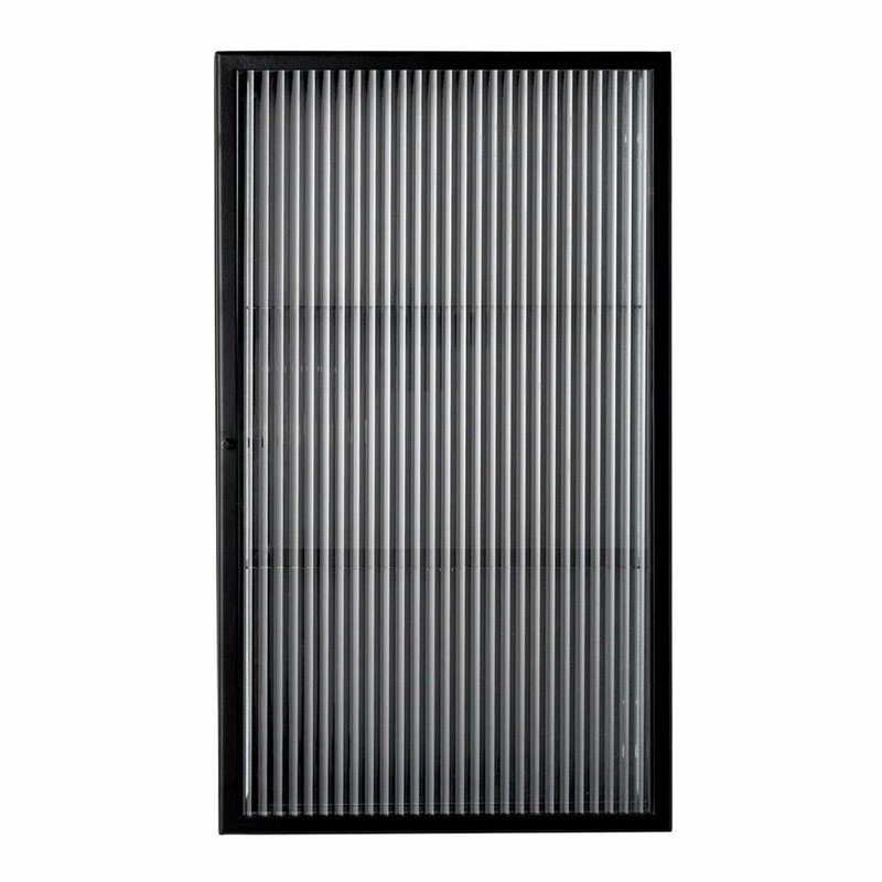 Ferm Living Haze Wall Cabinet - reeded glass - Black