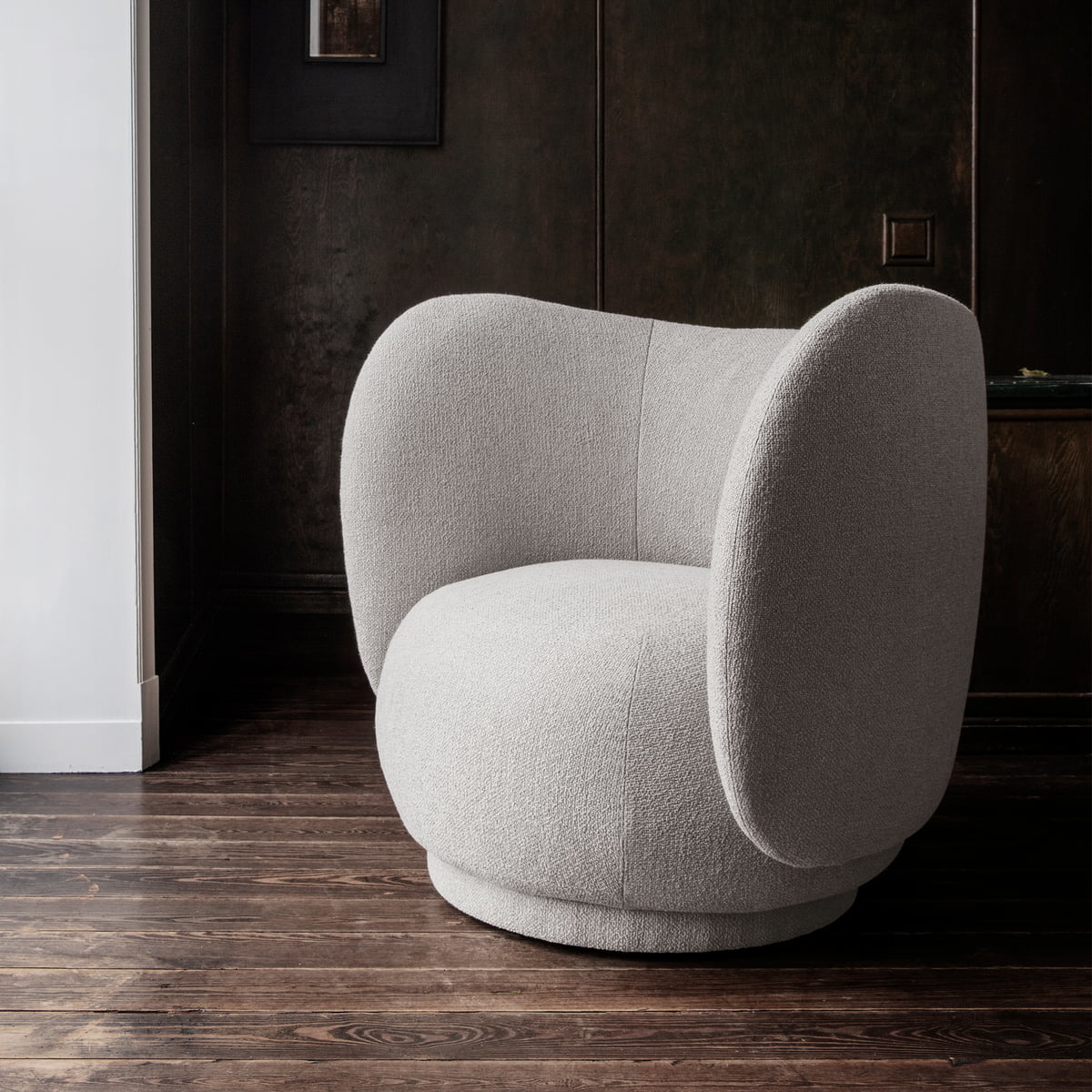 Ferm Living Rico Lounge Chair - Bouclé Off white