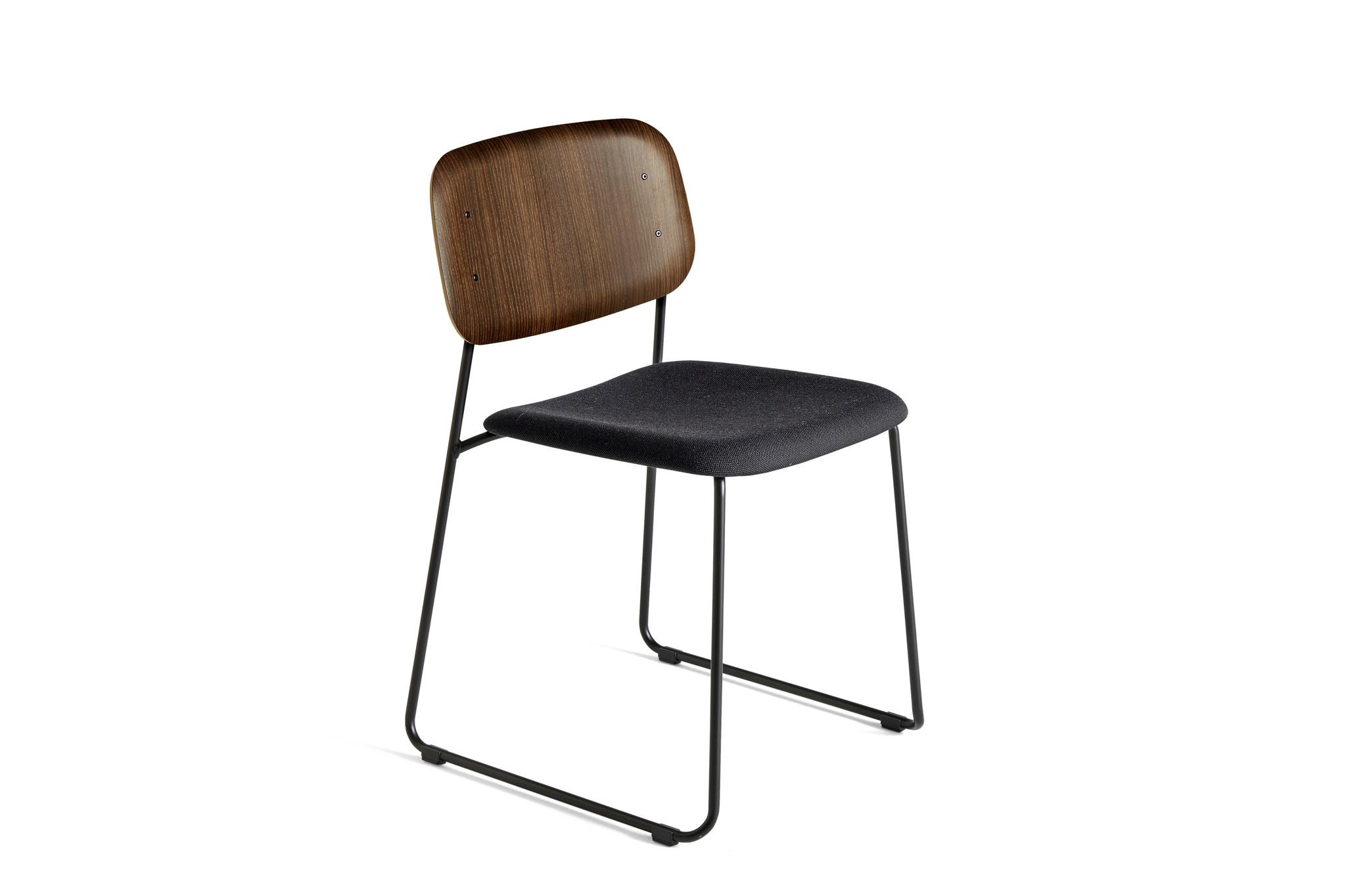 HAY Soft Edge 50 Sled Upholstery Black Steel/Steelcut Trio 195