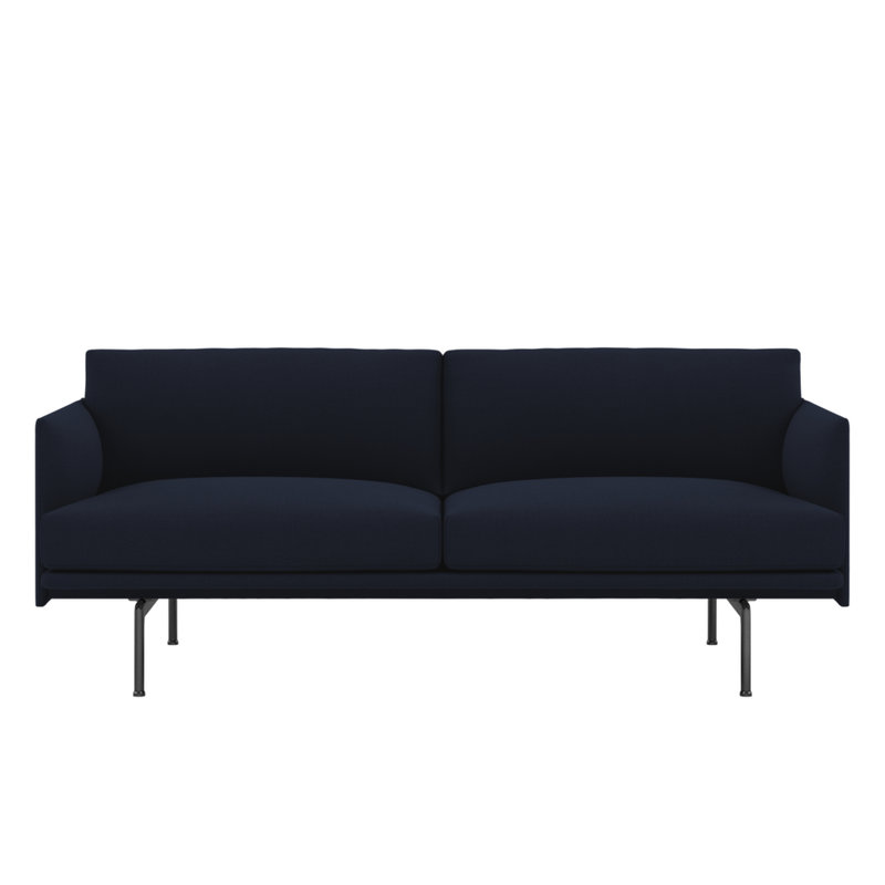 Muuto Outline Sofa 2-Seater - Vidar 554/Black