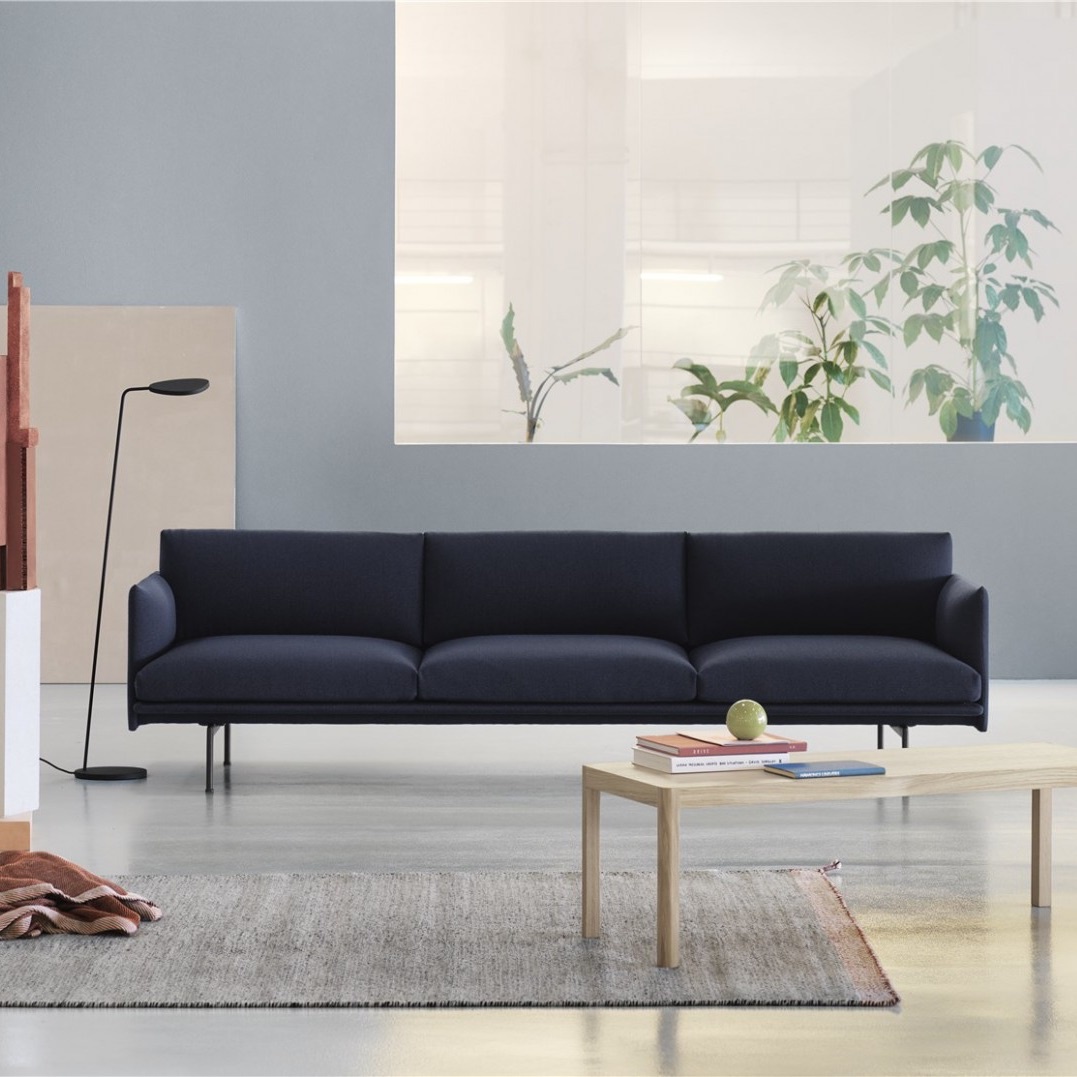 Muuto Outline Sofa 2-Seater - Vidar 554/Black