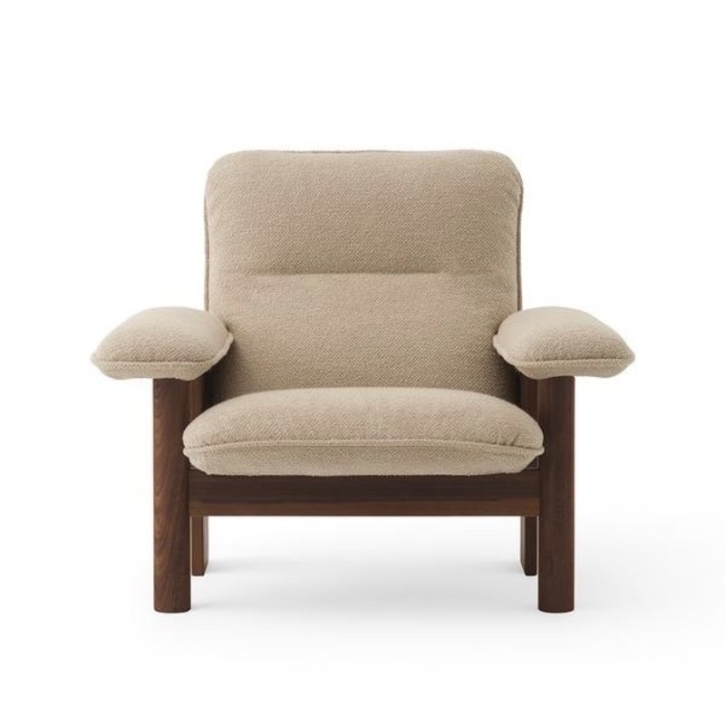 Audo Copenhagen Brasilia Lounge Chair - Boucle 02/Dark Stained Oak
