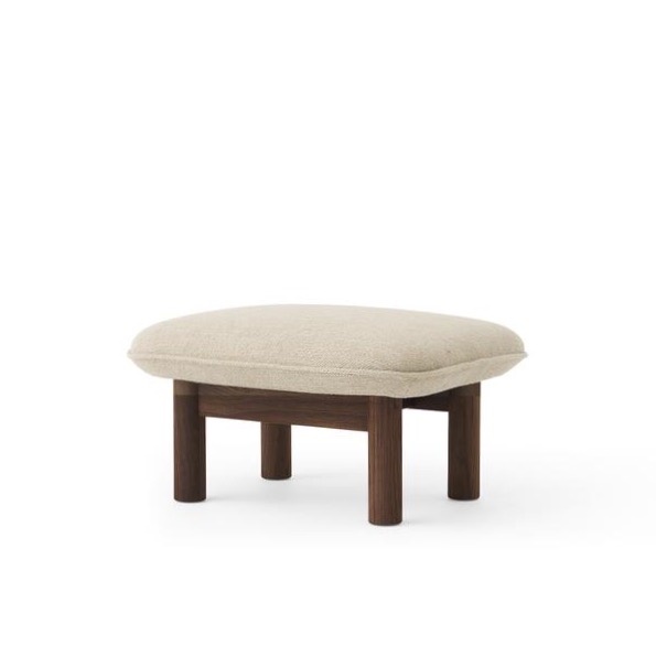 Audo Copenhagen Brasilia Ottoman - Boucle 02/Dark Stained Oak