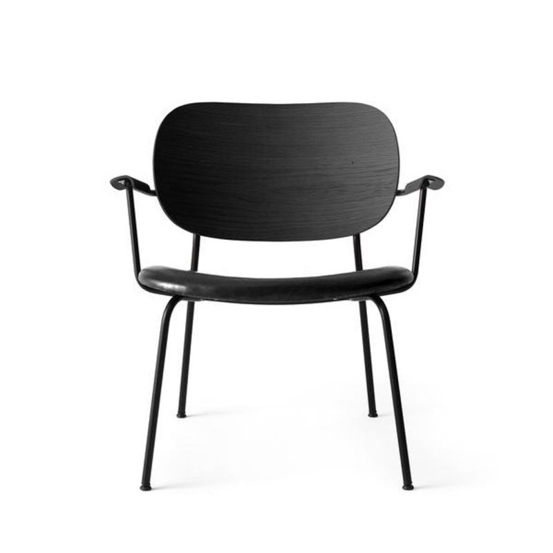 Audo Copenhagen Co Lounge Chair - Black Oak, Black Base/Dakar Leather