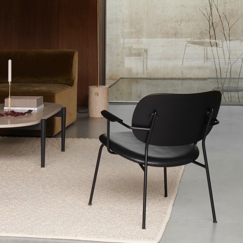 Audo Copenhagen Co Lounge Chair - Black Oak, Black Base/Dakar Leather