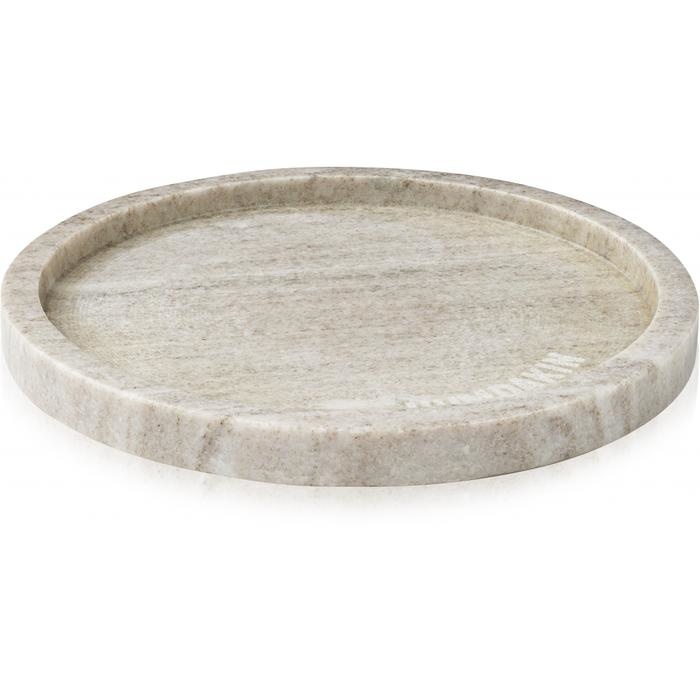 HUMDAKIN Marble Tray Round - Brown Marble