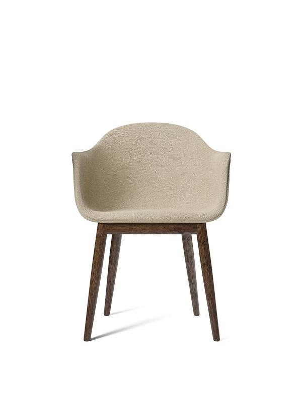 Audo Copenhagen Harbour Dining Chair - Wood Base/Gold Bouclé