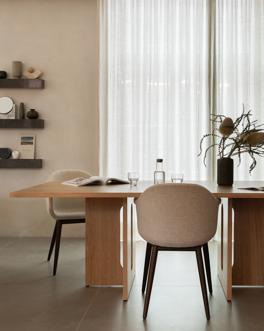 Audo Copenhagen Harbour Side Dining Chair - Natural Oak/Boucle 02