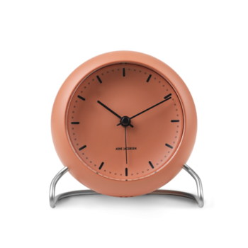 Arne Jacobsen Clocks City Hall Table clock Ø11 cm pale orange