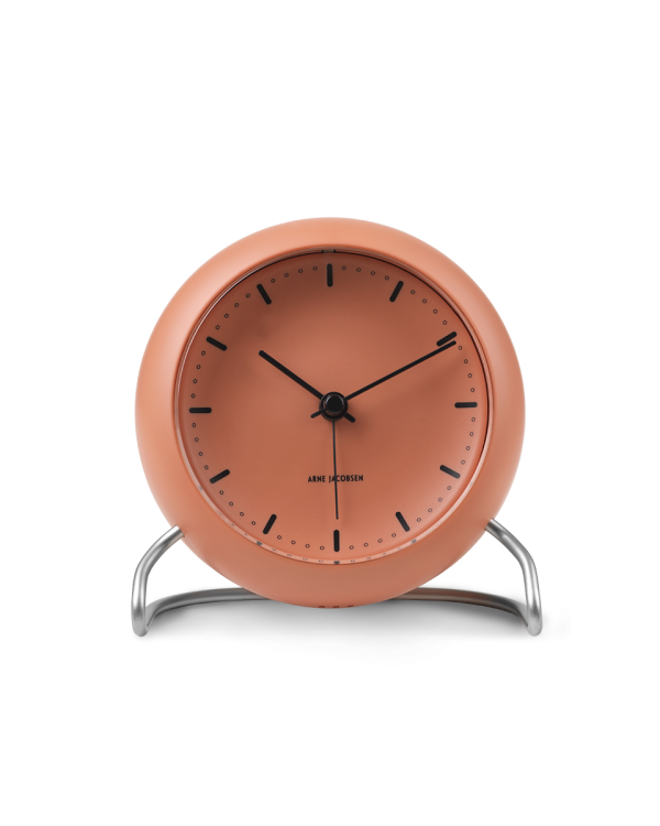 Arne Jacobsen Clocks City Hall Table clock Ø11 cm pale orange