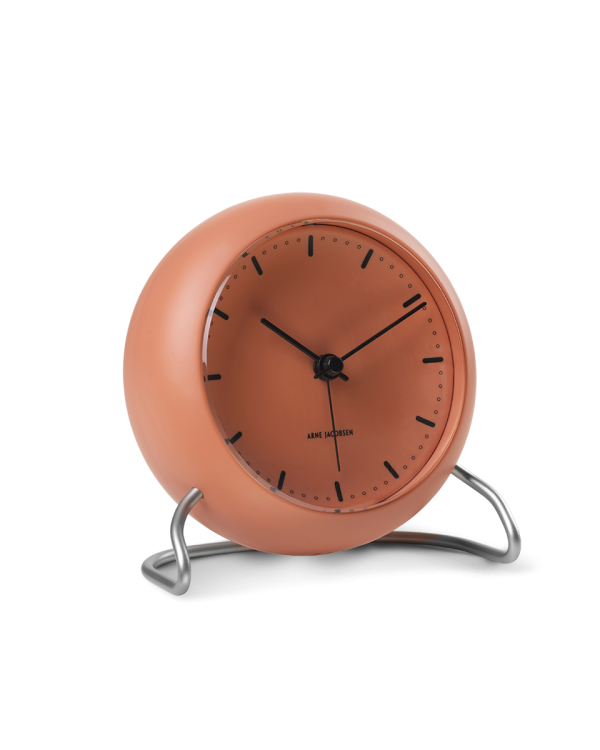 Arne Jacobsen Clocks City Hall Table clock Ø11 cm pale orange