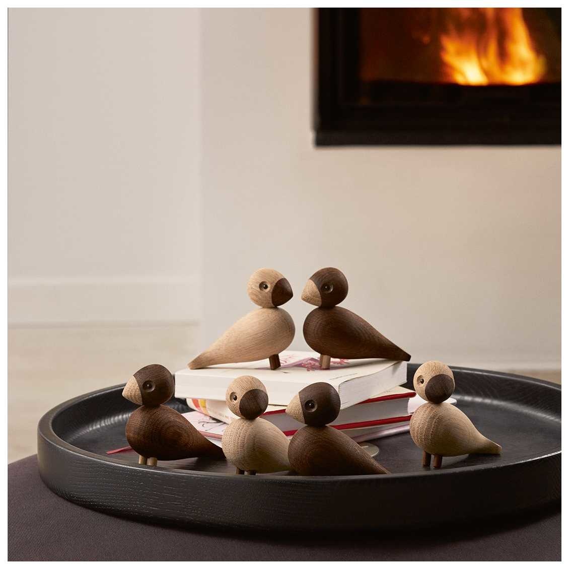 Kay Bojesen Lovebirds oak/smoked oak 1 Pair