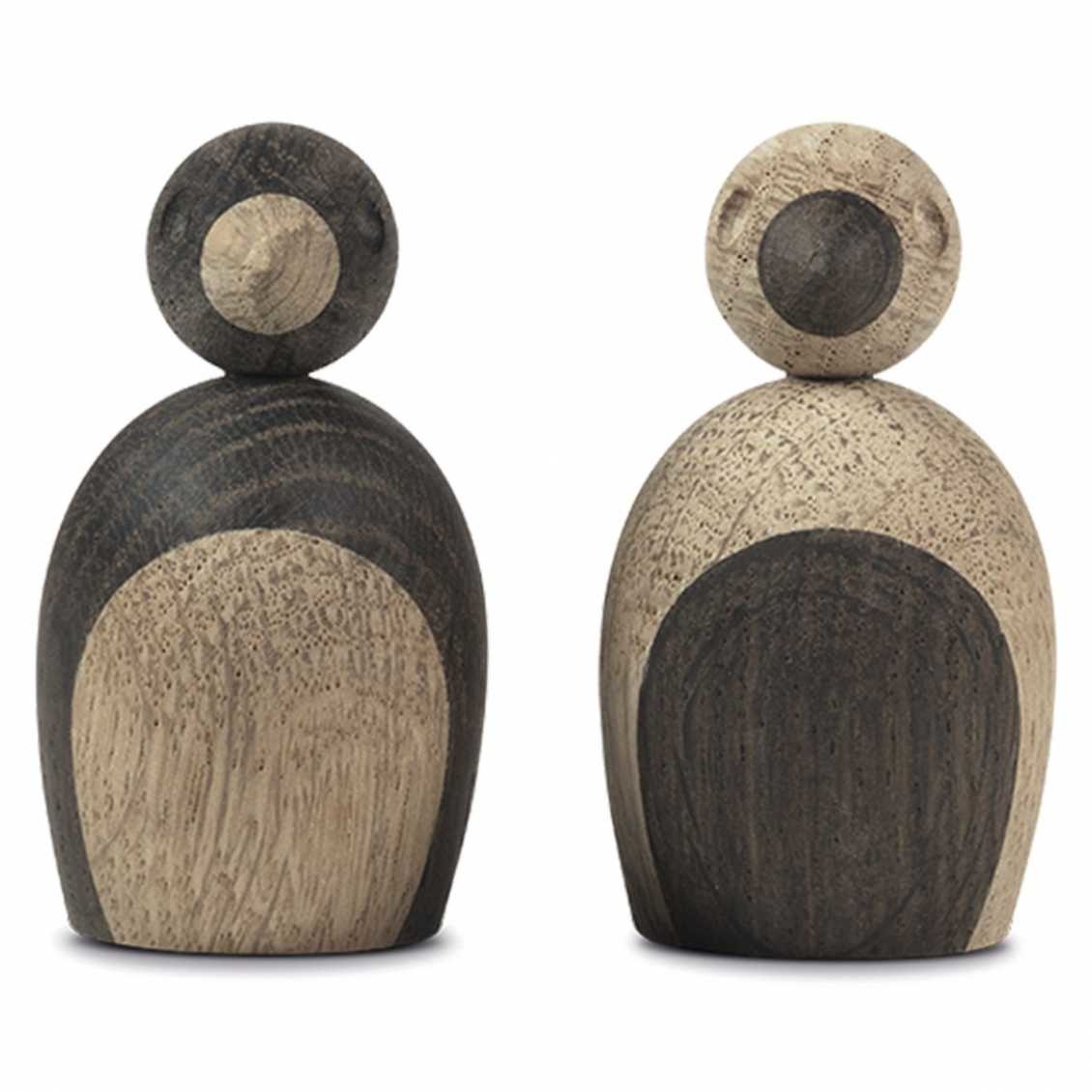 Kay Bojesen Pair of Sparrows oak/smoked oak