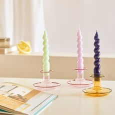 HAY Candle Spiral 6 PCS Lilac Mint Midnight Blue