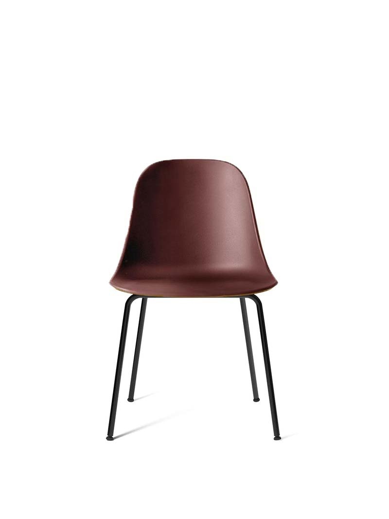 Audo Copenhagen Harbour Side Chair - Black Steel Base/Bordeaux Bouclé