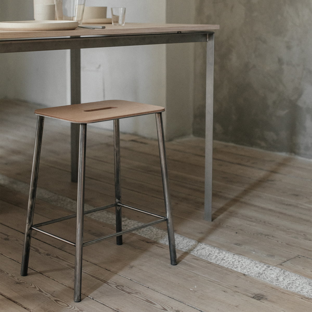 FRAMA ADAM stool | H50 | oak black