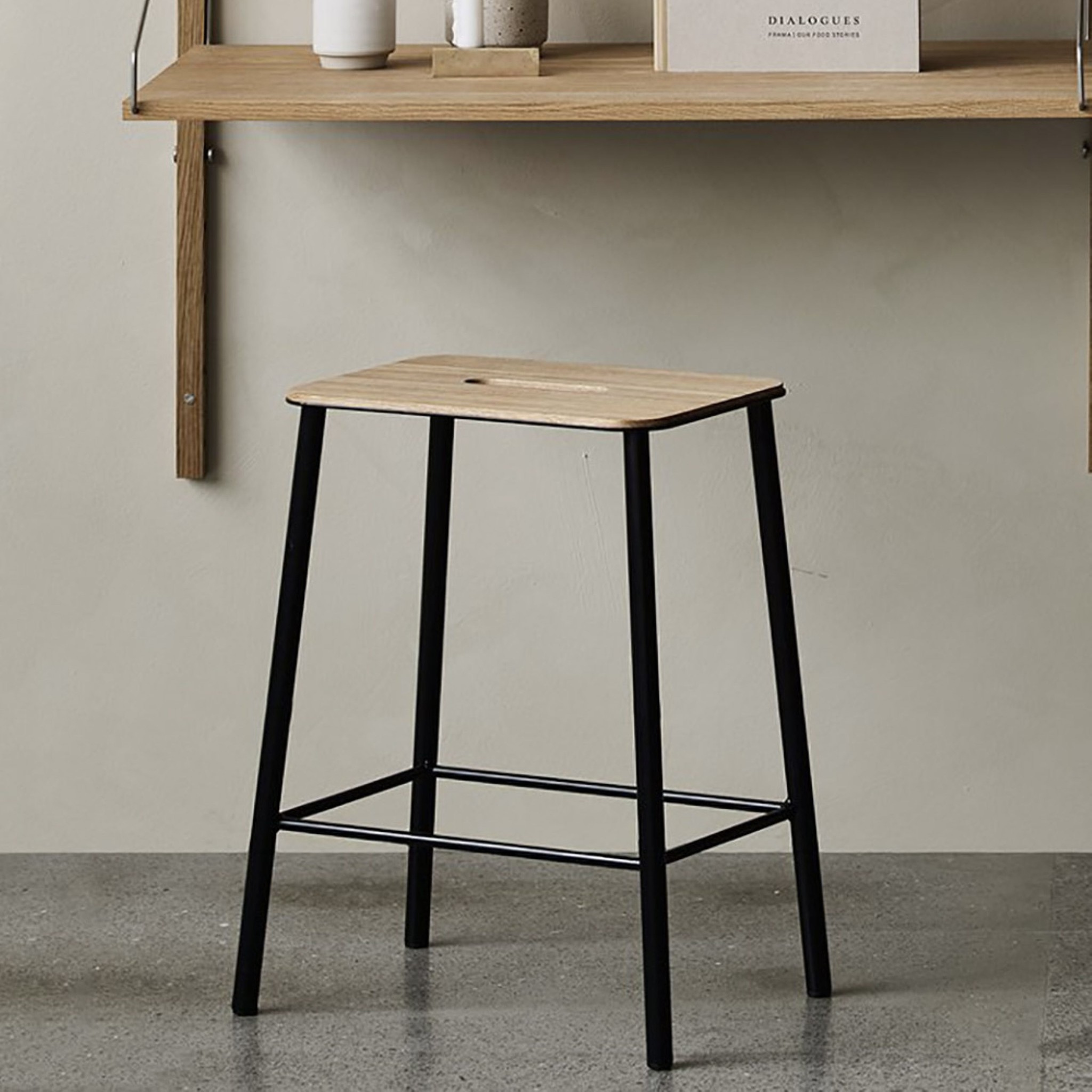 FRAMA ADAM stool | H50 | oak black