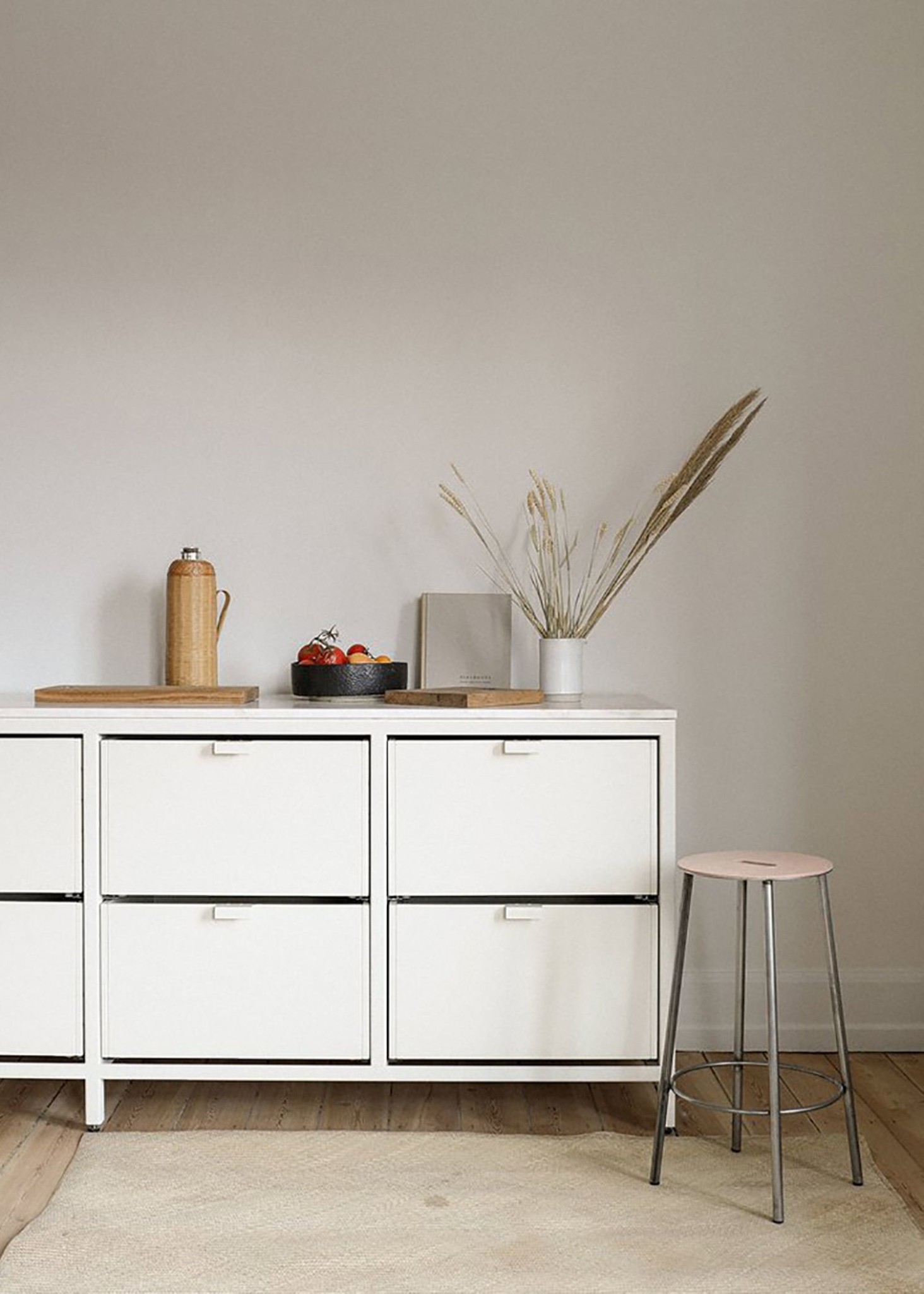 FRAMA ADAM stool | H65 | natural leather | raw steel