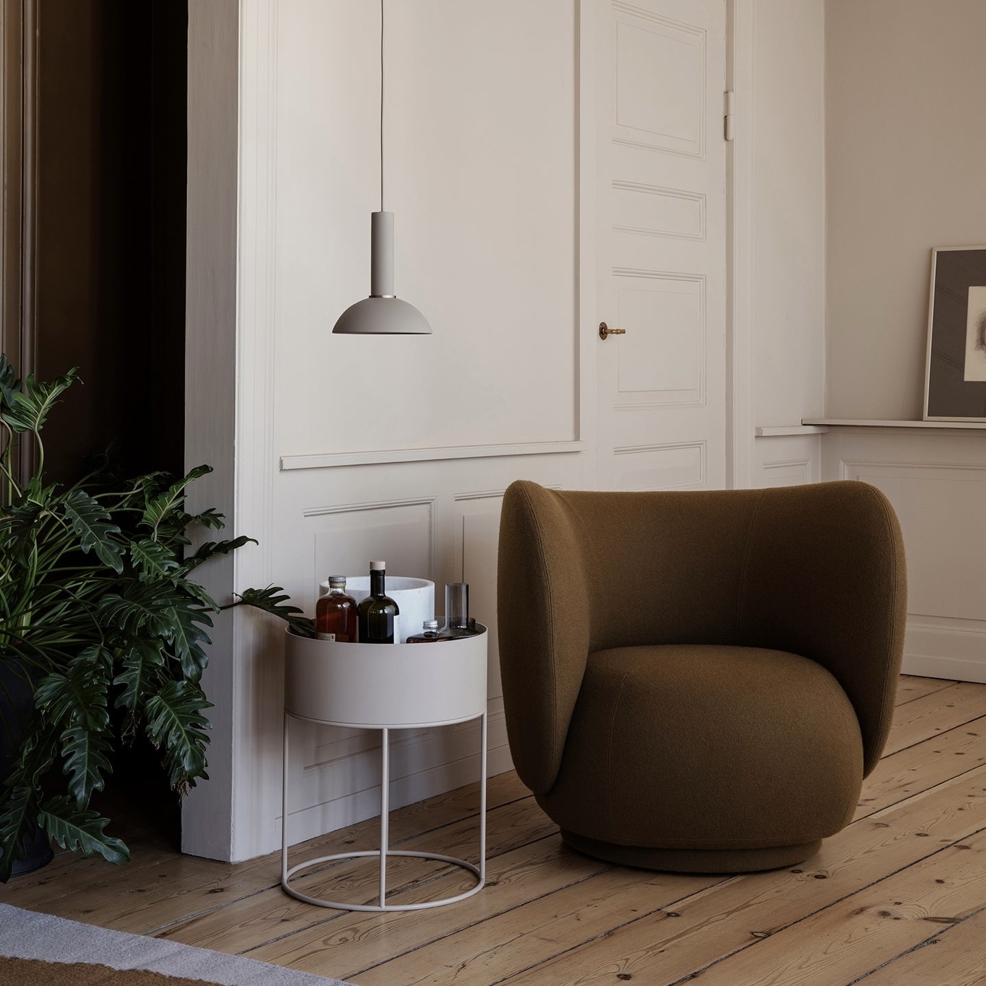 Ferm Living Plant Box Round - Cashmere