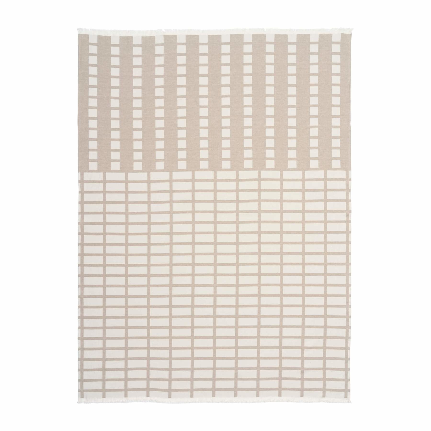 Kristina Dam Contemporary Throw - Beige/Off-White